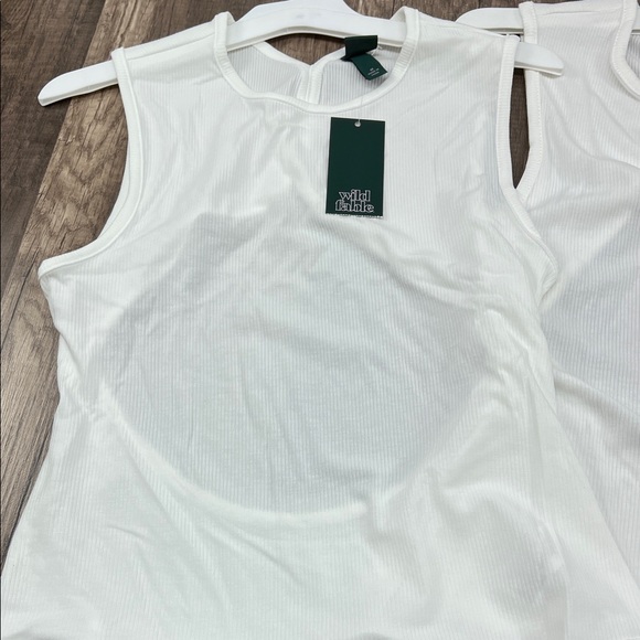 Set of 3 Wild Fable White Sleeveless Top - Picture 4 of 4